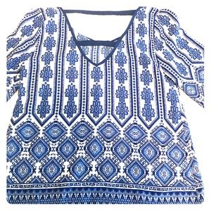 Boho open back shirt